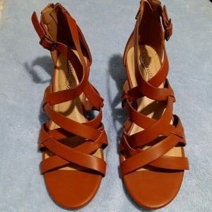 Cityclassified comfort Brown Size 7 Sandals/Wedges/Heels